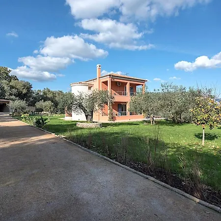 Contemporary Corfu Retreat 3 Bedrooms Girasole Artful Decor Lush Garden Tranquil Setting Willa