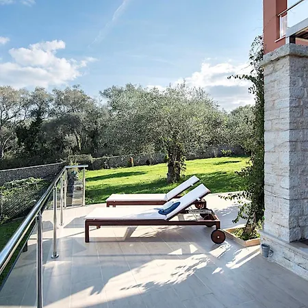Contemporary Corfu Retreat 3 Bedrooms Girasole Artful Decor Lush Garden Tranquil Setting Willa Dafnila