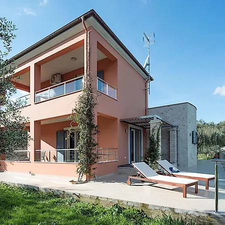 Contemporary Corfu Retreat 3 Bedrooms Girasole Artful Decor Lush Garden Tranquil Setting Dafnila
