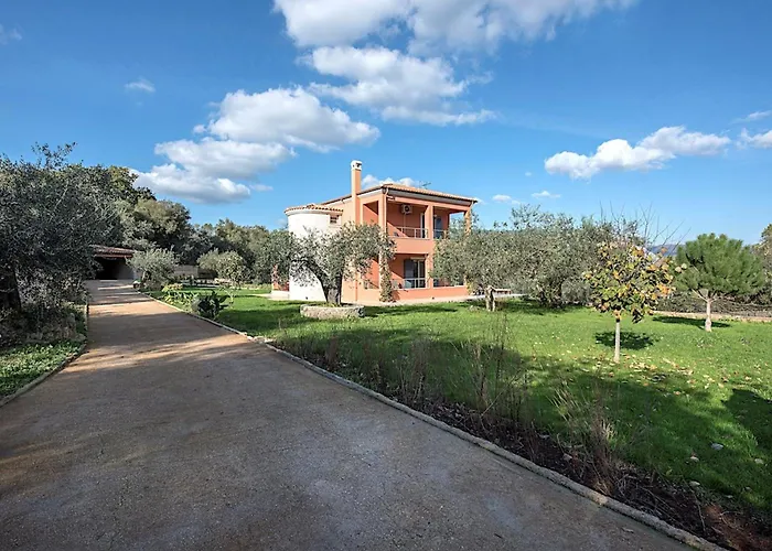 ヴィラ Contemporary Corfu Retreat 3 Bedrooms Girasole Artful Decor Dafnila